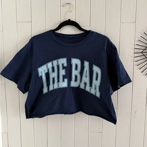 THE BAR VARSITY CROPPED TEE